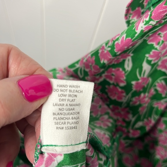 Timing Womens MIdi Dress XL Green Pink Floral Adj Straps Hi-Lo Hemline Open Back - Picture 11 of 14